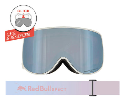 Red Bull Spect Magnetron Eon White Rose/Ice Blue Snow Mirror (Eon 012)