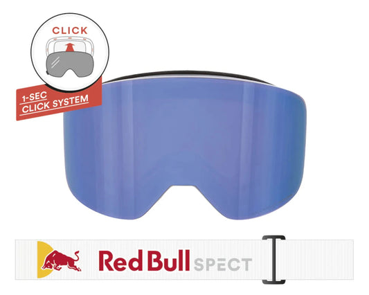 Red Bull Spect Magnetron Slick Silver Rose/Dusk Blue Snow Mirror (Slick 004)