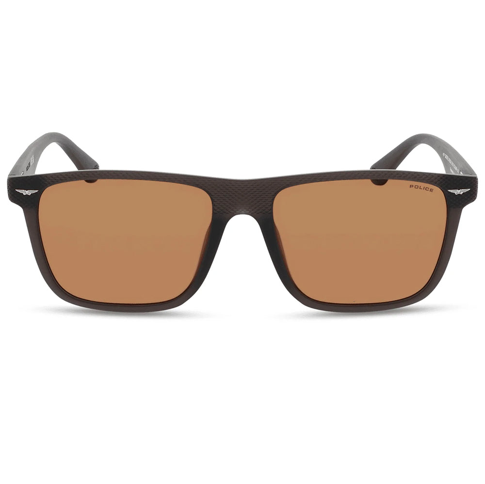 Police Gator 2 Polarised Matte Grey Brown SPLE02 868P (57)