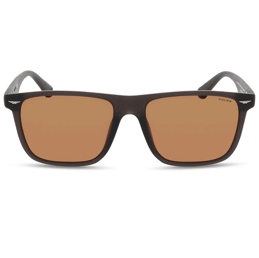 Police Gator 2 Polarised Matte Grey Brown SPLE02 868P (57)