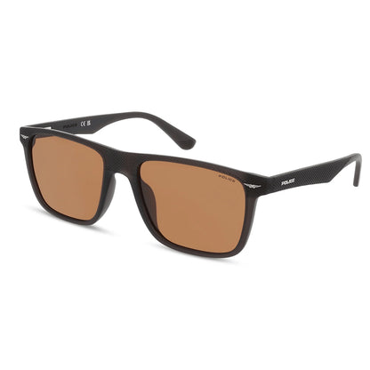Police Gator 2 Polarised Matte Grey Brown SPLE02 868P (57)