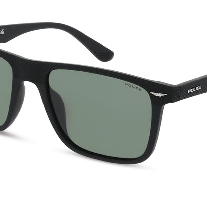 Police Gator 2 Polarised Matte Black Grey/Green SPLE02 U28P (57)