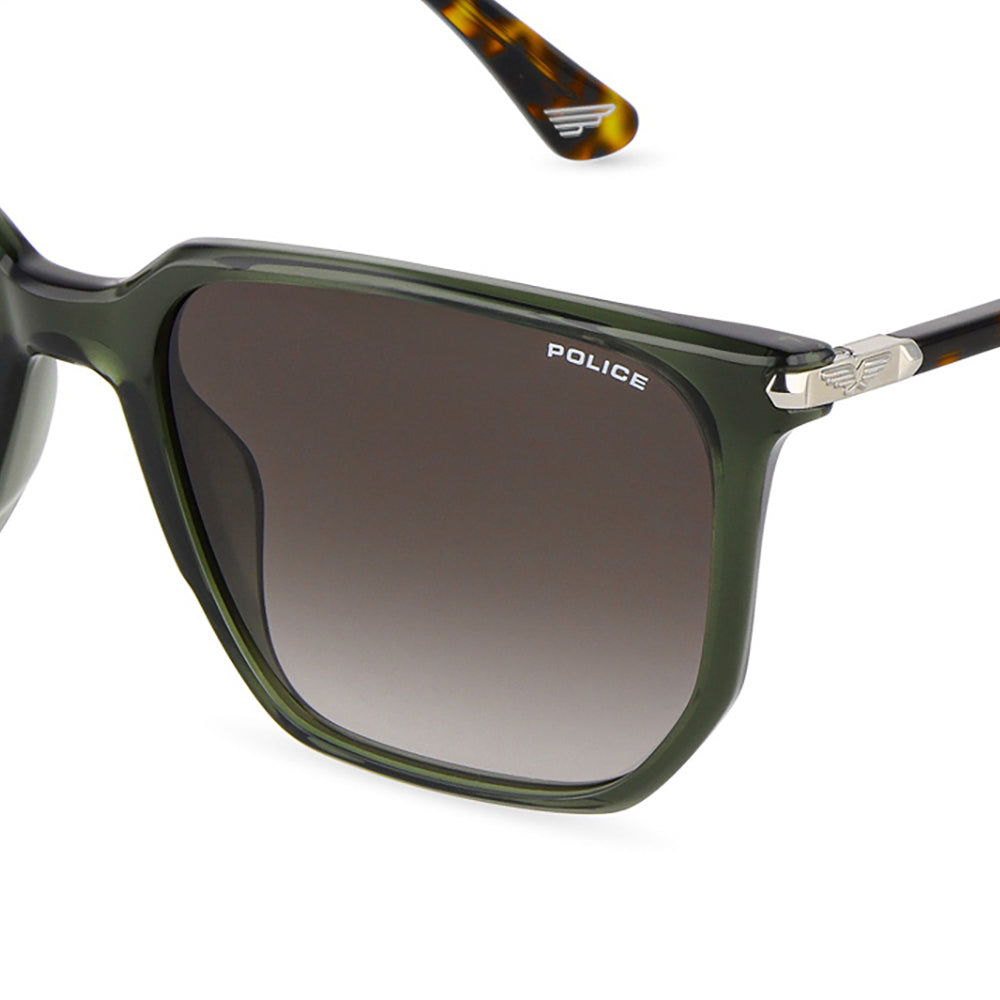Police Roadie 9 Transparent Green Gradient Smoke SPLU70 0M26 (55)