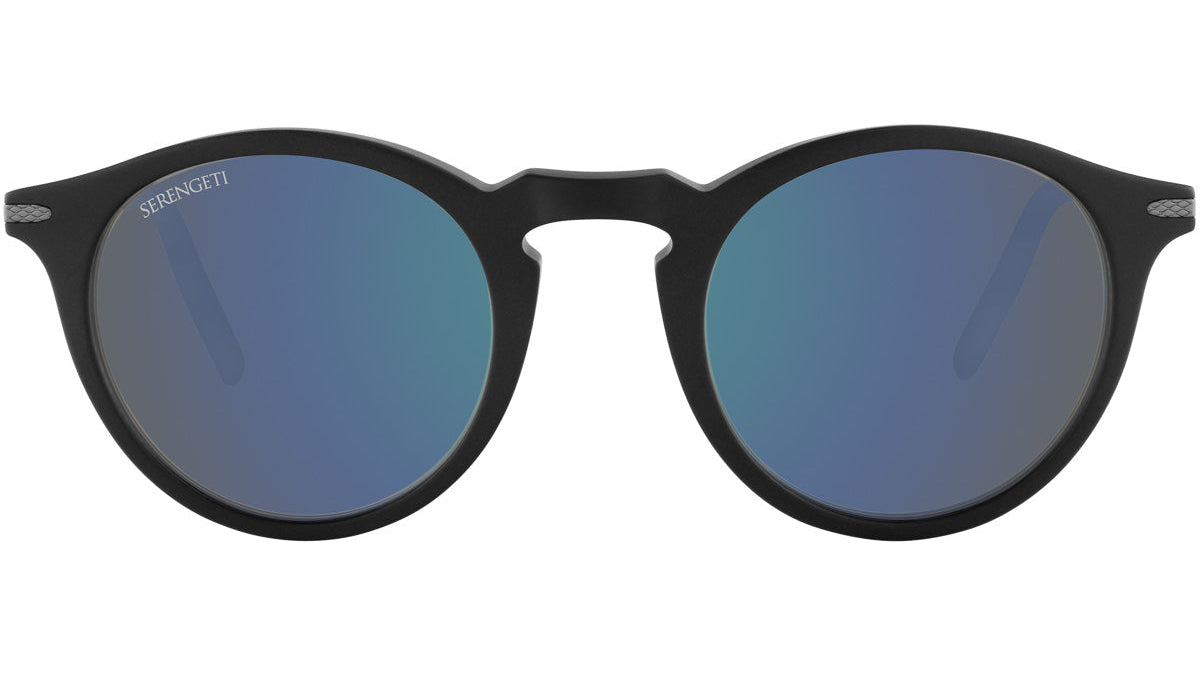 Serengeti Raffaele Polarised Matte Black Glass 555nm Blue (SS041011)