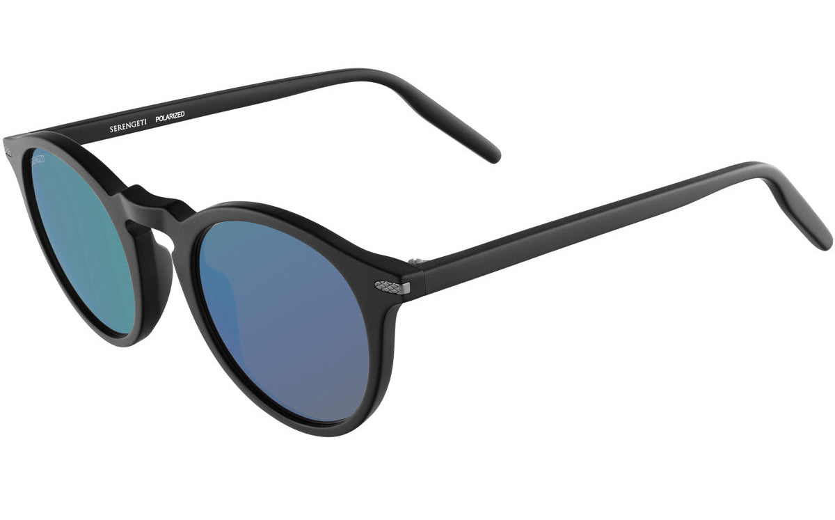 Serengeti Raffaele Polarised Matte Black Glass 555nm Blue (SS041011)
