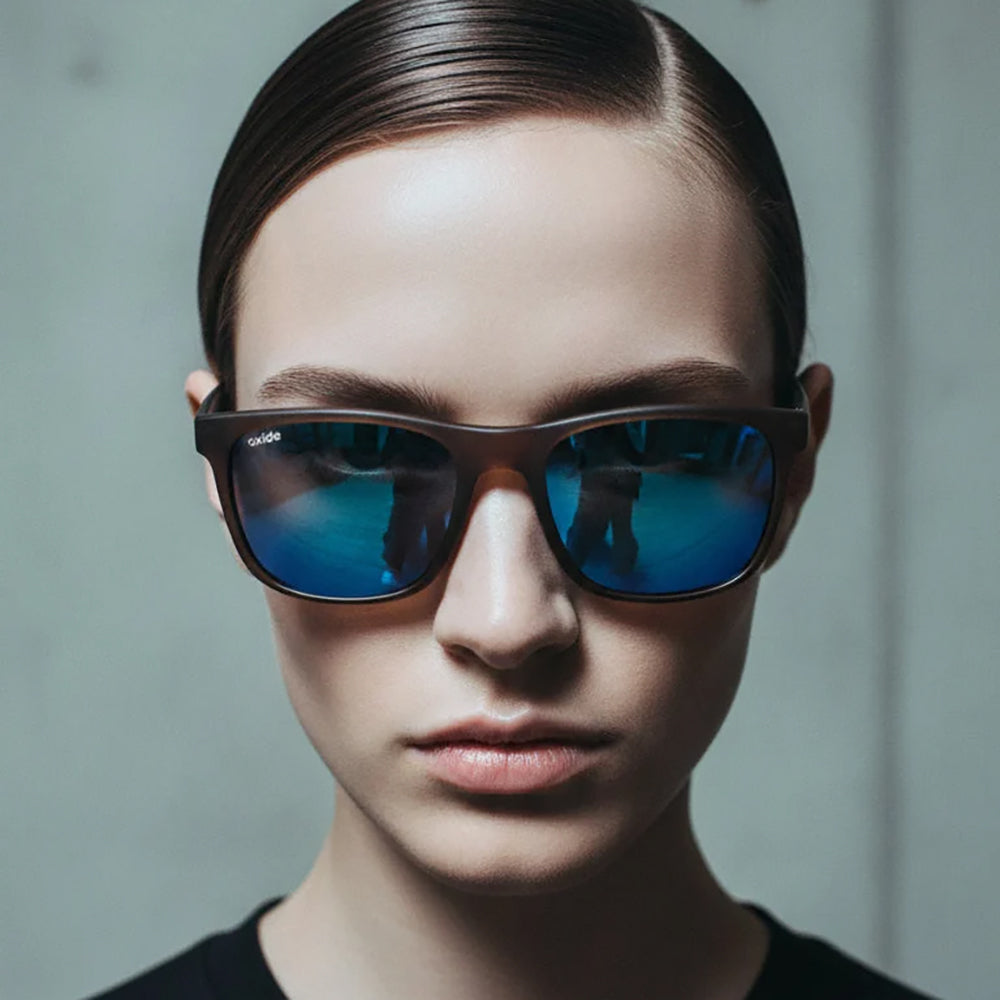 Oxide Solaris Polarised Matte Grey Blue Mirror (54)