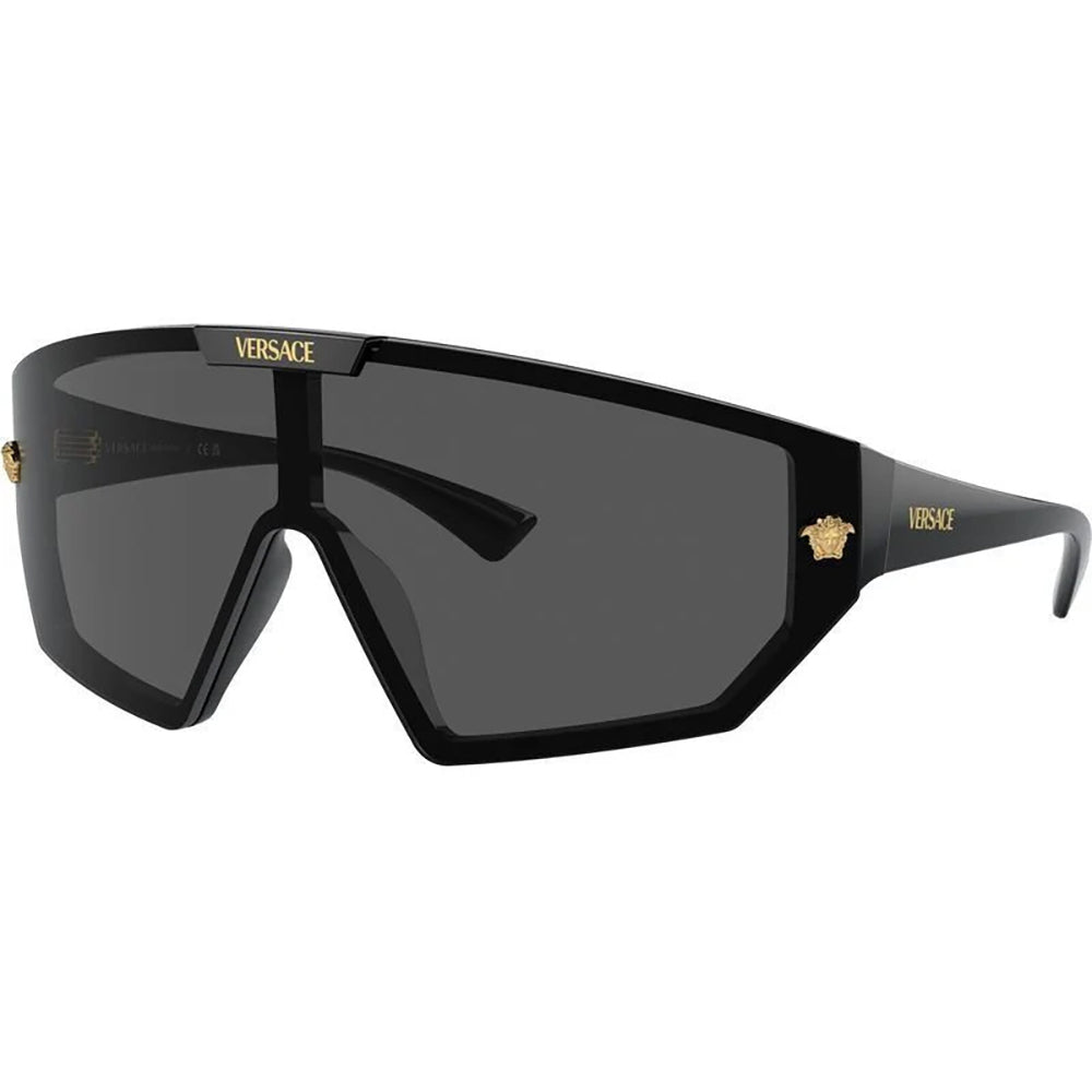 Versace 4461 Black Dark Grey/Gold Mirror VE4461 GB1/87 (47)