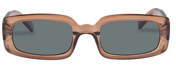 le specs dynamite tobacco Amber Frame Sunglasses with Green Lenses Le Specs Dynamite - Tobacco