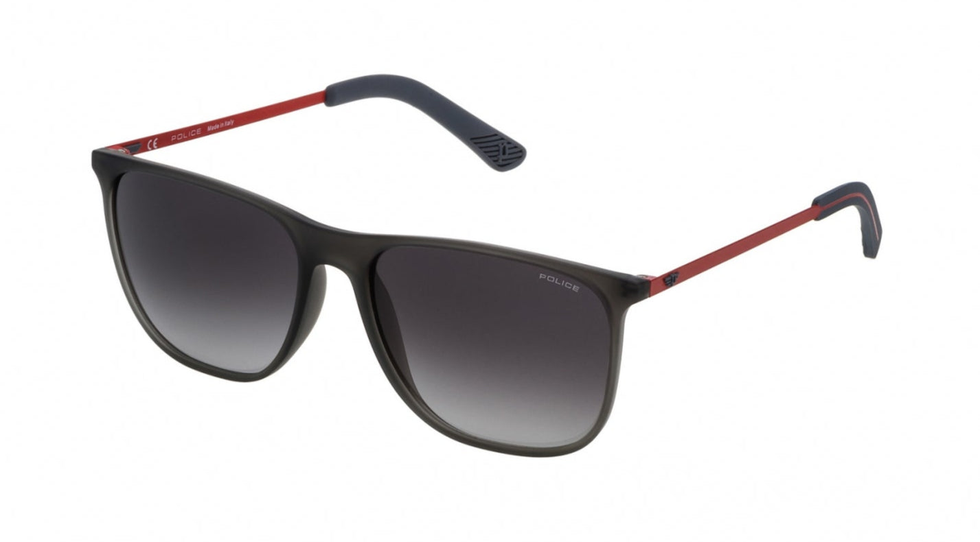 Police Edge 5 Matte Grey Rubber Red Grey Gradient (PL567 49FF)