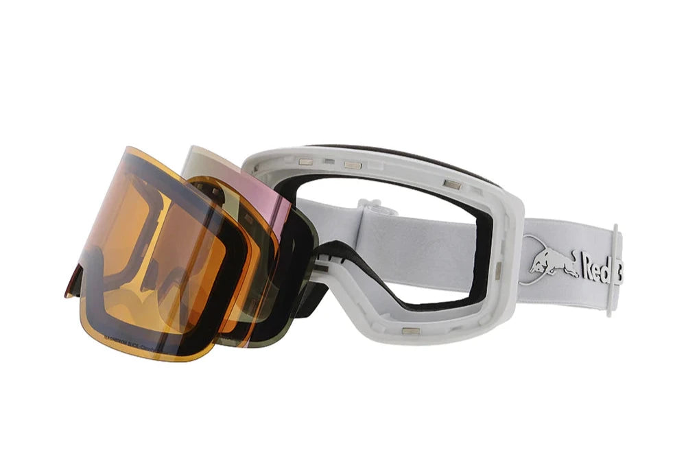 Red Bull Spect Magnetron Slick Matte White Brown/Rose Gold Mirror (Slick 006)