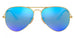 Ray Ban Aviator 3025 Polarised Matte Gold Blue Mirror (3025 112/4L)
