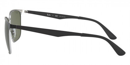 Ray Ban 3569 Polarised Silver Gloss Black Green (3569 9004/9A) | Great ...