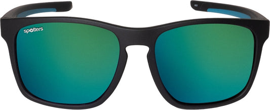 Spotters Youth Dingo Polarised Matte Black Green Mirror (Dingo 01)