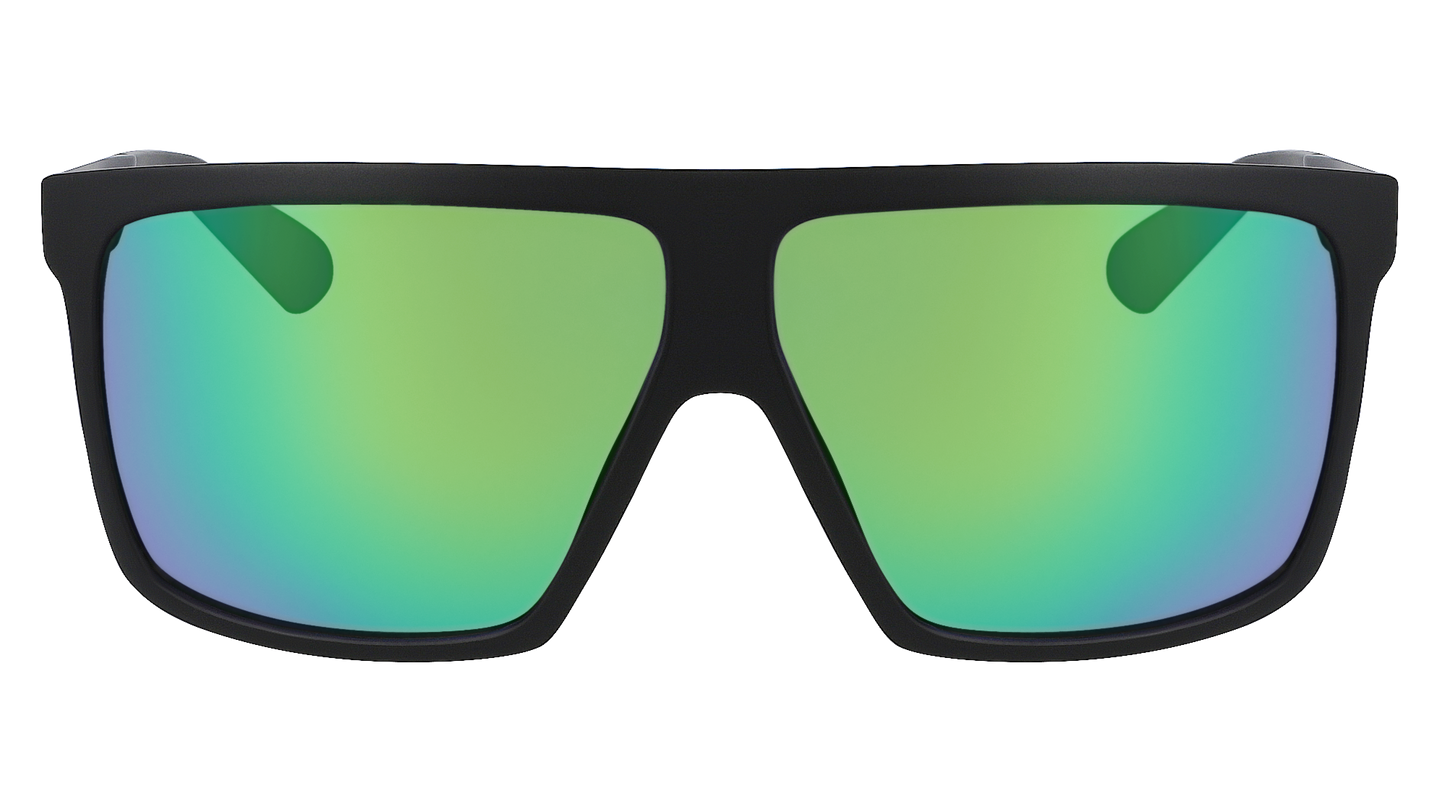 Dragon Ultra Matte Black Green Ion Sunglasses