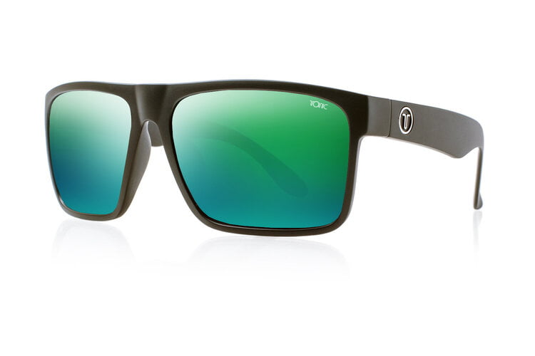 Tonic Outback Matte Black Polarised Green Mirror (Outback 04)