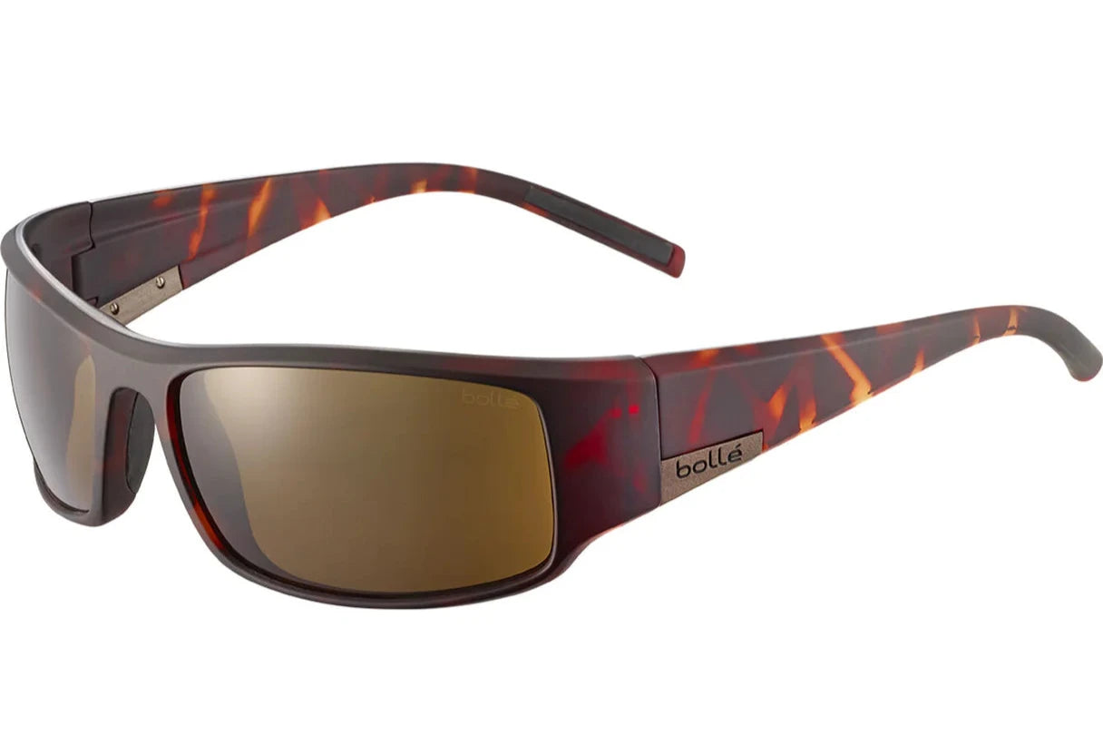 Bolle King Polarised Sunglasses Matte Tortoiseshell Brown